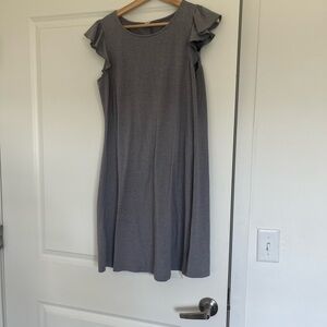 Old Navy Gray Ruffle Sleeve Mini Dress